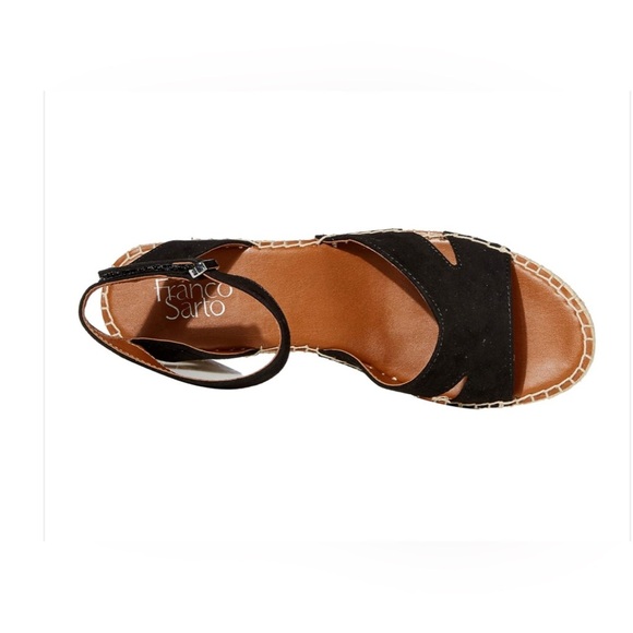 FRANCI SARTO PENNE ESPADRILLE WEDEGE SUEDE SANDAL 9.5 MEDIUM - Picture 7 of 9